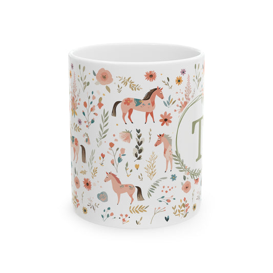Mug - Floral Initial