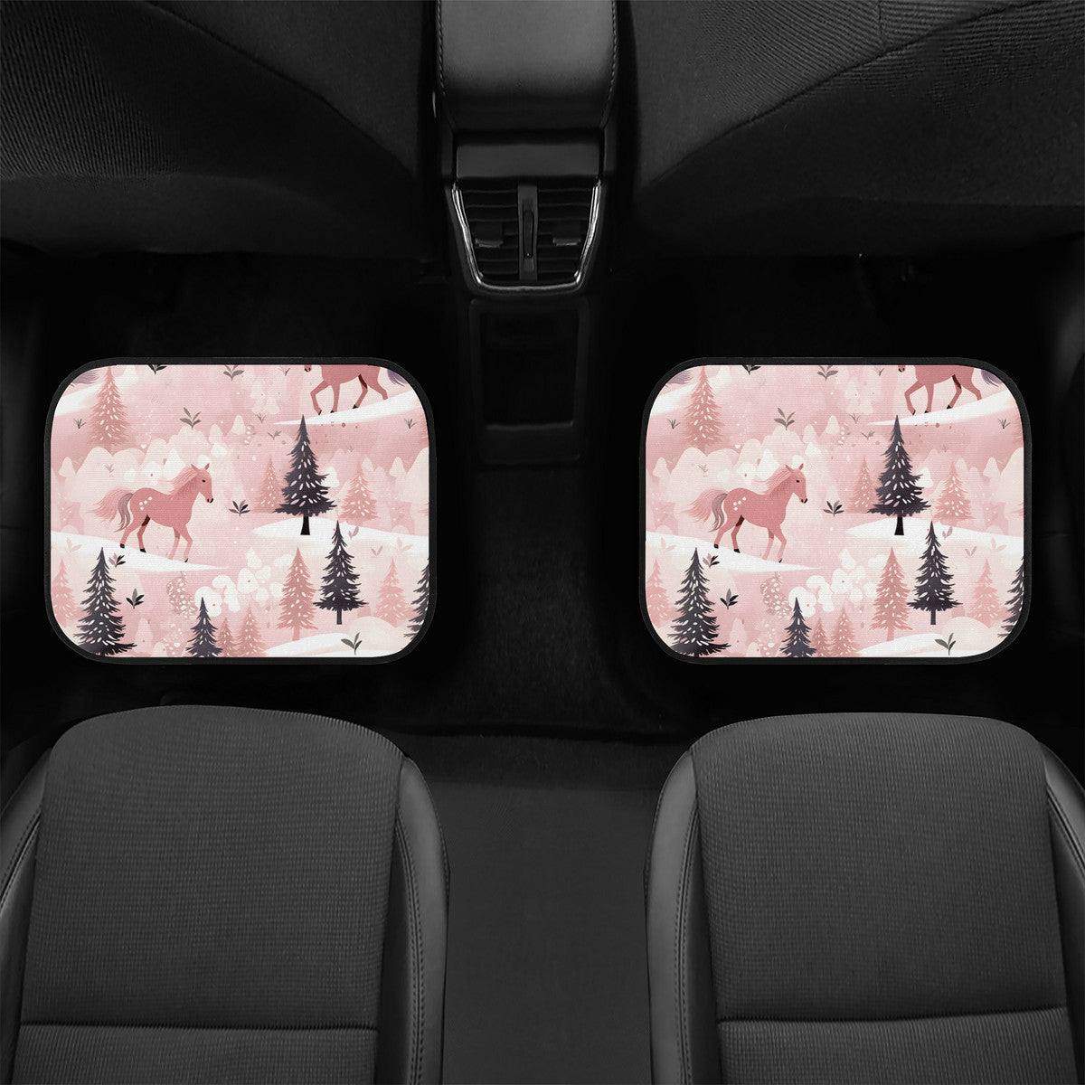 Car Floor Mat - Pink Field